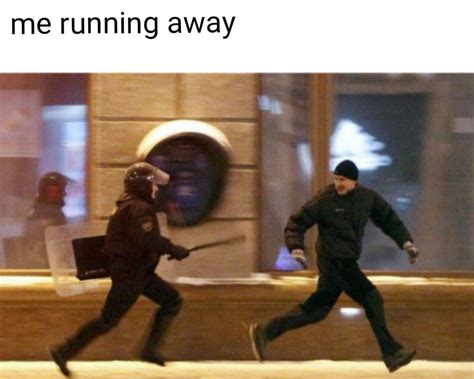 Running Away Meme