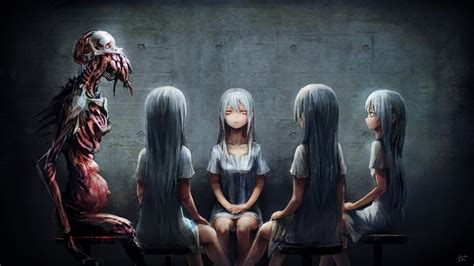 Wallpaper : anime girls, horror, darkness, screenshot, computer wallpaper, musical theatre ...