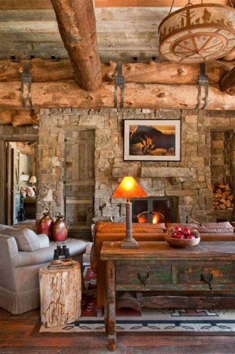 Best Country Style Living Rooms | Living room decor rustic, Rustic house, Log cabin living