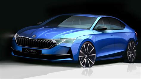 2024 Skoda Octavia Facelift Design Sketches Revealed: Details - Bedaryo.com