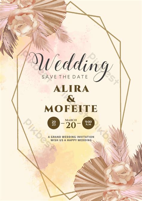 Ink Invitation Wedding Style Template | PSD Free Download - Pikbest