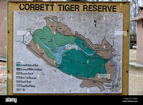 India, Uttarakhand, Close up of Map at Jim Corbett National Park Stock Photo: 51605897 - Alamy