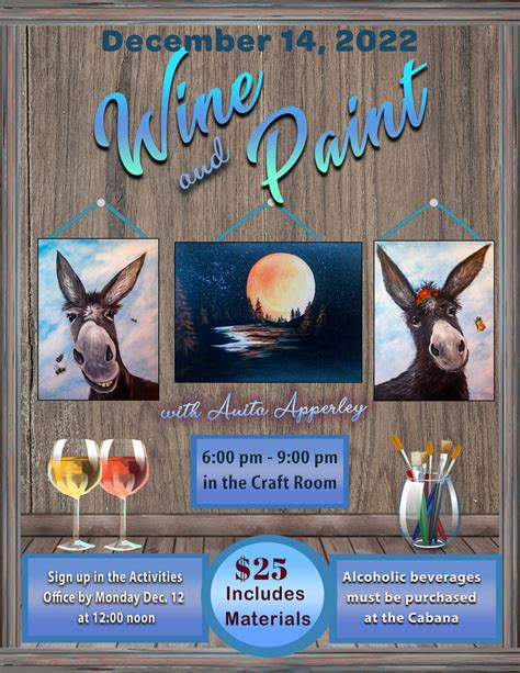 Wine and Paint Class » The Palms RV Resort