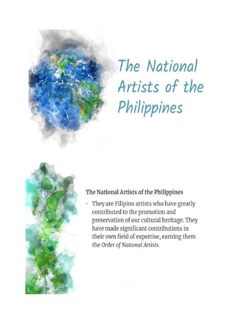 National Artists For Literature | PDF | The Arts | Writing