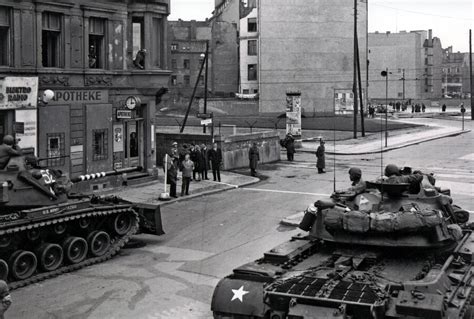 Tensions ran high at Checkpoint Charlie in 1961 as Easterners fled to ...