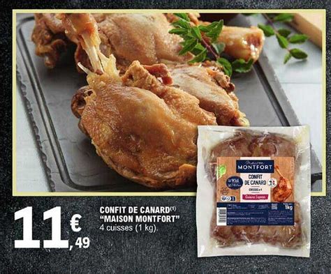 Promo Confit De Canard "maison Montfort" chez E.Leclerc - iCatalogue.fr