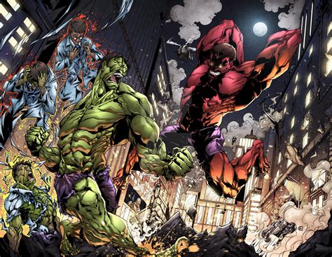 Luis Figueiredo's Hulk Vs Red Hulk: COLORS by ArtOfTDJ on DeviantArt