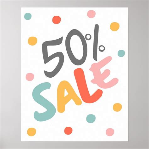 Sale Sign 50% Off, Large Sale Sign, Boutique Sale | Zazzle in 2023 | For sale sign, Boutique ...