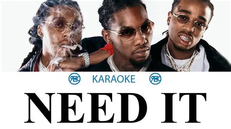 Migos - Need it | Karaoke, instrumental cover (ft. Nba YoungBoy) - YouTube