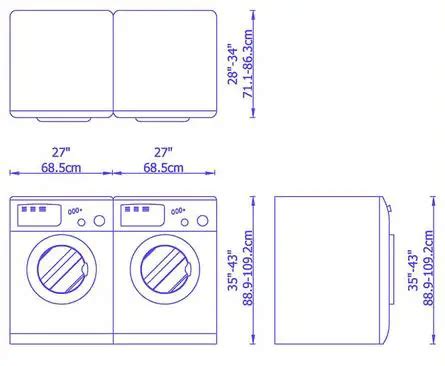 Washer and Dryer Dimensions Explained: 3 Helpful Diagrams