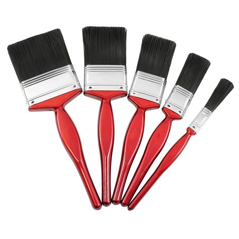 5 Pack Durable Fine Paint Brush Set Painting Decorating Advanced Bristles | eBay