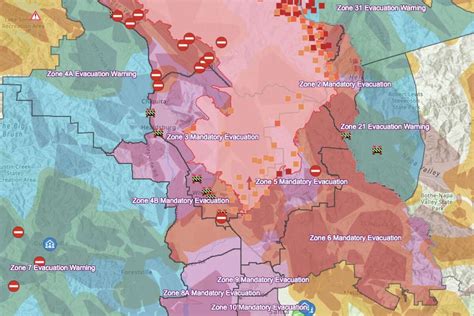 Maps: Kincade Fire continues to burn in Sonoma County