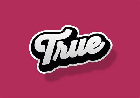 TRUE by snevi | Font art, Typography, Logo branding identity