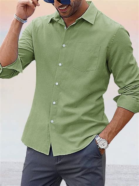 Breathable Casual Oxford Shirt for Work & Outdoor – COOFANDY