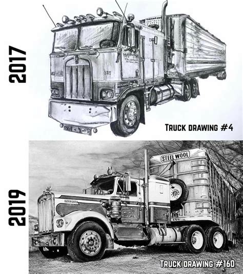 Semi Trucks, Cars Trucks, Truck Art, Drawing Projects, Spring, Drawings, Vehicles, Drawing ...