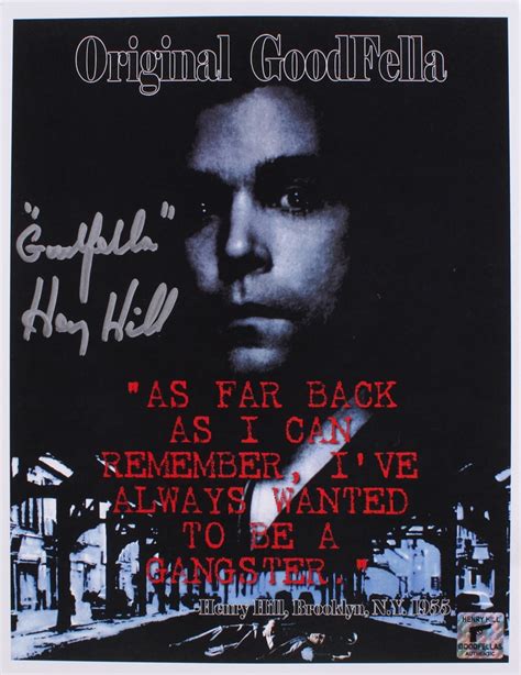 Henry Hill Signed "Original Goodfella" 8.5x11 Photo Inscribed ...