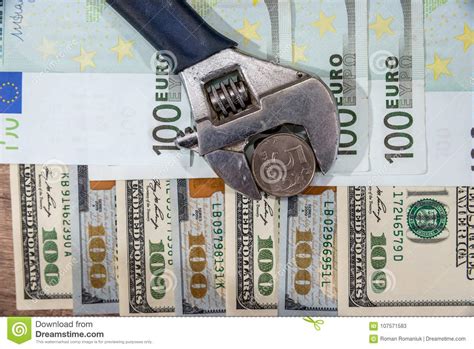 Inflation Ruble. Russian Sanctions. Euro and Dollar Vs Ruble Stock Image - Image of economic ...