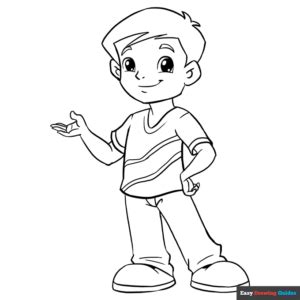 Boy Coloring Page | Easy Drawing Guides