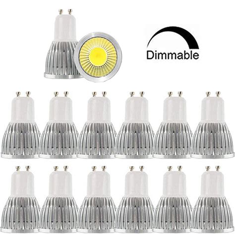 6-12Pack, GU10 led Bulb Light Dimmable lampada Decoration Ampoule Warm/White 220V 7W cob lampada ...