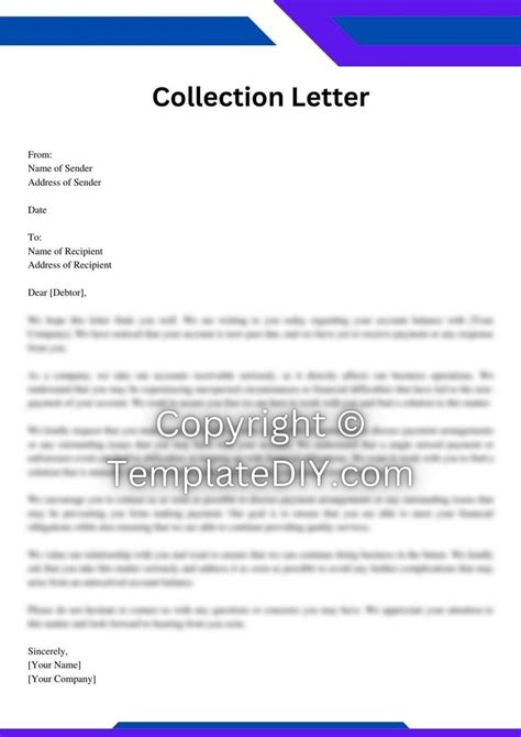 Accounts Receivable Collection Letter Sample and Examples | Collection ...