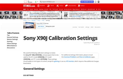 Sony X90J Calibration Settings - RTINGS.com