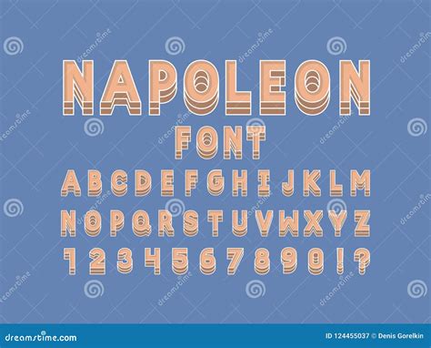 Napoleon Font. Vector Alphabet Stock Vector - Illustration of napoleon, sign: 124455037