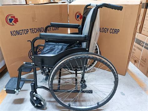 Adult Standard Wheelchair Black, Health & Nutrition, Medical Supplies ...