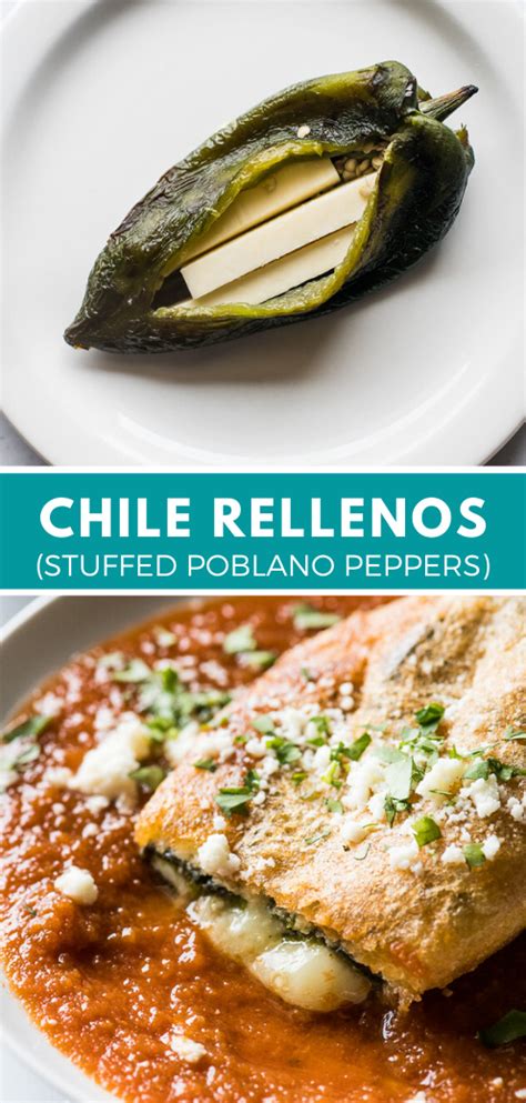 Chile Rellenos: Stuffed Poblano Peppers | Mexican food recipes ...