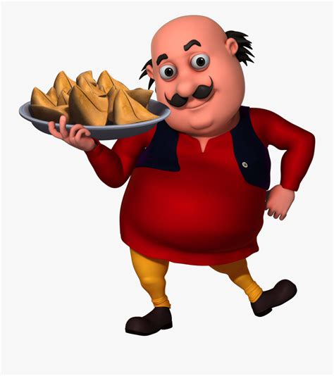 Motu Patlu Eating Samosa , Free Transparent Clipart - ClipartKey