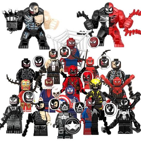 18pcs Commensal Spider-Man Venom Minifigures Lego Compatible movie Super Heroes Sets | SG ...