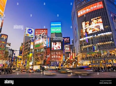 Tokyo Shibuya Crossing, Hachiko Square, Japan, Neon Advertising ...