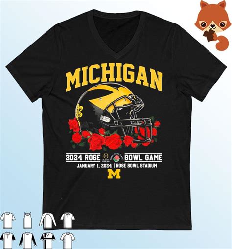 Michigan Football Helmet Rose Bowl 2024 Shirt, hoodie, sweater, long sleeve and tank top