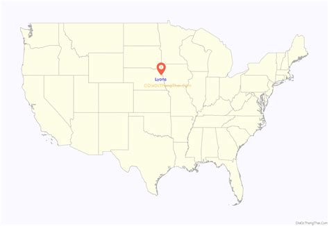 Map of Lyons city, Nebraska - Thong Thai Real