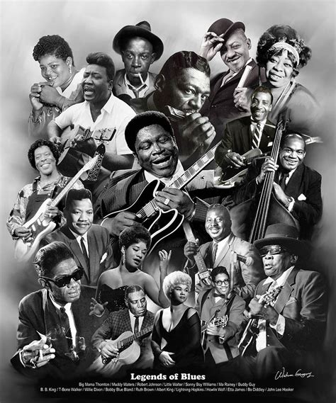 Legends of the Blues (Great Blues Musicians & Singers) Art by W ...