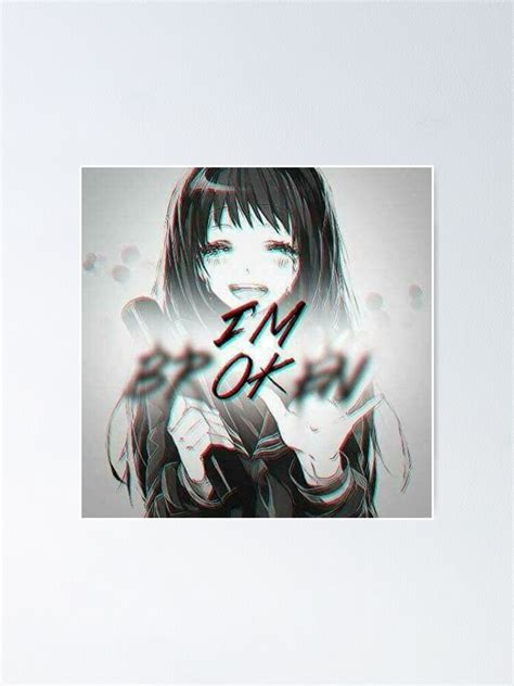 "Anime Girl - I'm Okay!" Poster for Sale by WittyMillennial | Redbubble