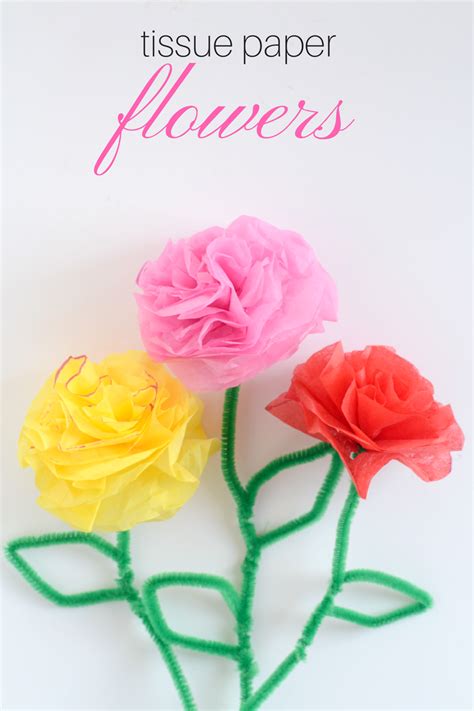 Brighten Someone Special's Day with these Easy Tissue Paper Flowers!