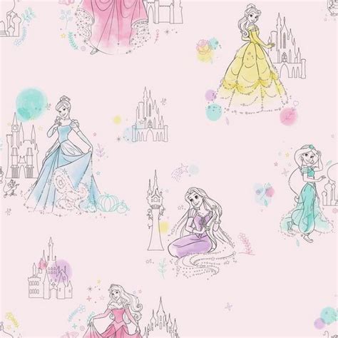 DI0969 | Pink Disney Princess Pretty Elegant Wallpaper