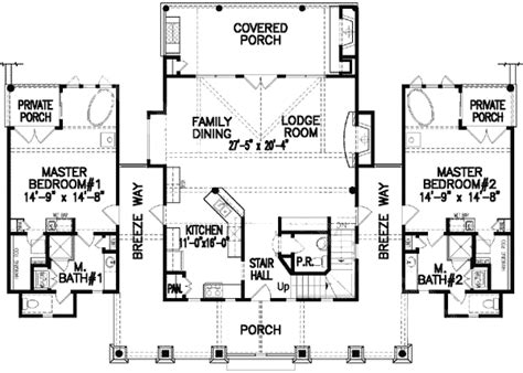 1 Story House Plans With 2 Master Bedrooms - Story Guest