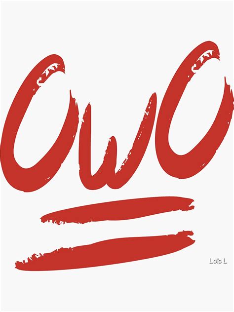 ""OwO" Emote" Sticker by SmilexD | Redbubble