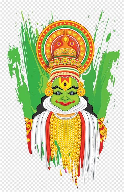 Kerala Kathakali, hand-painted fresh spices, Buddha illustration ...