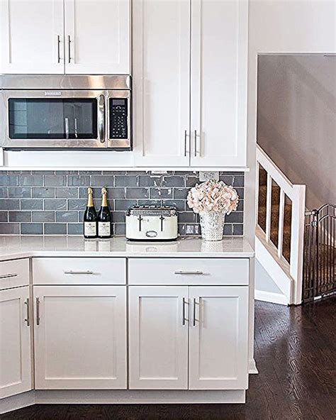 30+ White Kitchen Grey Backsplash