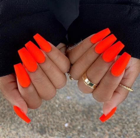 Pin by hgoad10 😇 on bae | Neon nail designs, Fluorescent nails, Neon orange nails