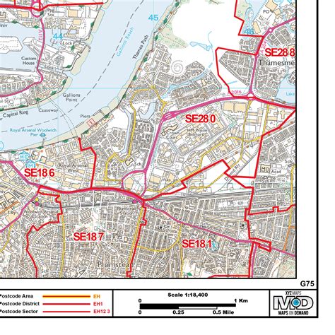 Wolverhampton - WV- Postcode Wall Map : XYZ Maps