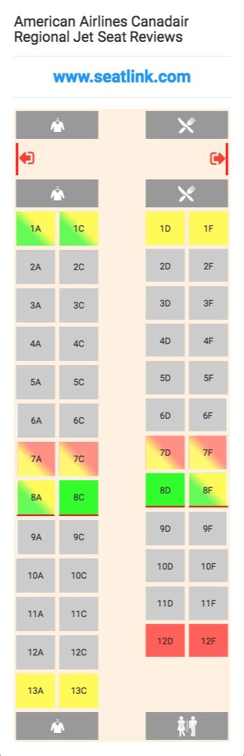 Canadair Regional Jet Seating Chart - Alexia Lorraine