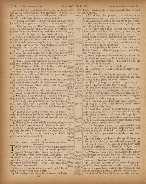 Antique Bible Page - Matthew 5:44-45 - Knick of Time