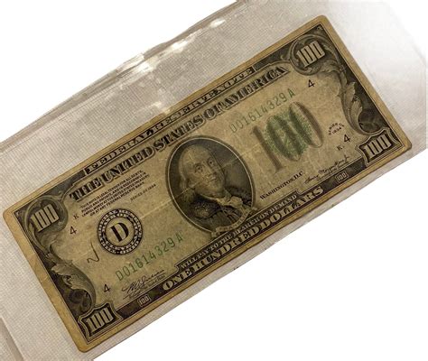 1934 D One Hundred Dollar Bill Antique 100 Dollar Bill Federal Reserve Note - Etsy