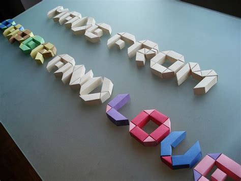 Paper & Love Typography: Origami Font | Jeannie Huang | jeanniejeannie.com | Origami letter ...