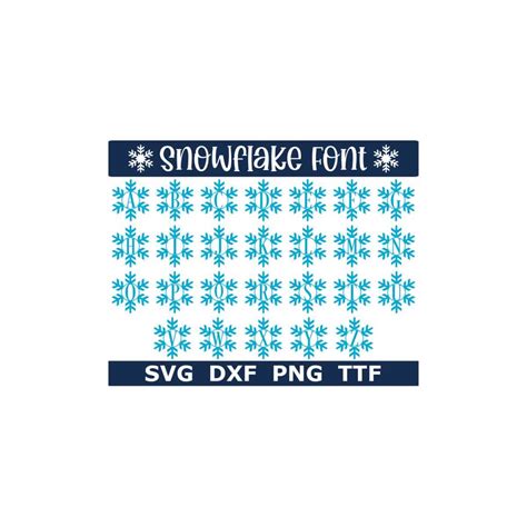 Snowflake Font SVG TTF, Snowflake Letters Alphabet, Christm - Inspire Uplift