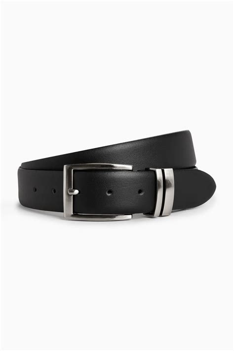 Mens Next Black Leather Belt - Black | Black leather belt, Leather belt ...