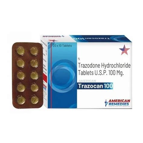 Trazocan 100 Trazodone Hydrochloride 100mg Tablets, Prescription ...